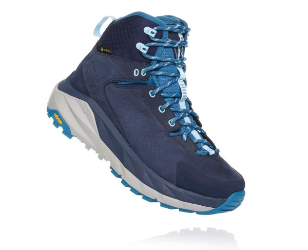 Hoka One One Kaha GORE-TEX Womens UK - Black / Blue Walking Boots - JOGUY8307